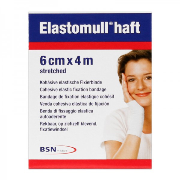 Elastomull Haft 6 cm x 4 metros: Venda elástica cohesiva de gasa Elastomull Haft 6 cm x 4 metros: Venda elástica cohesiva de gasa